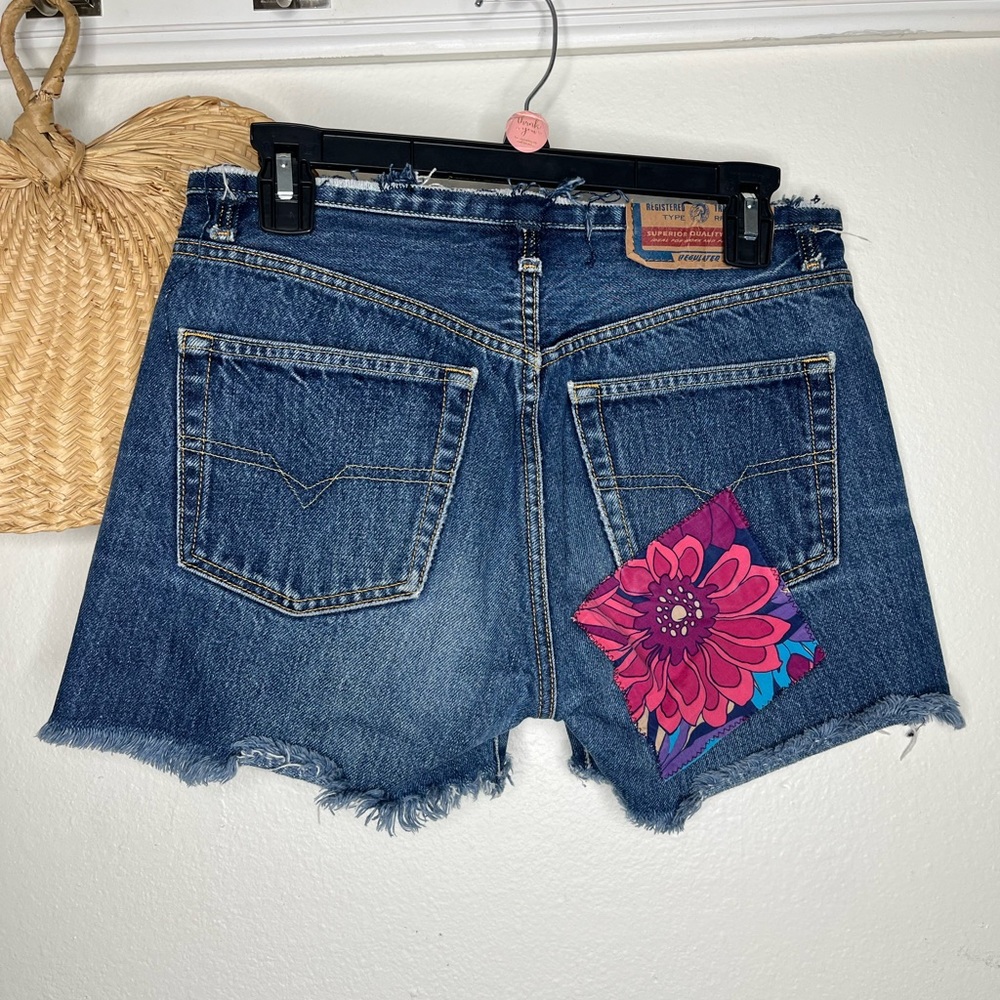 Diesel Jean Patchwork Shorts Made in Italy